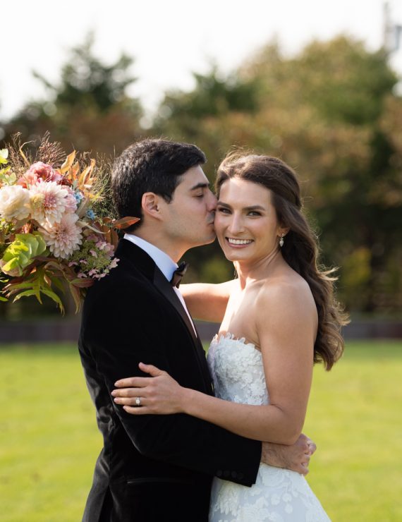Bride and Groom, Intimate Autumn wedding in Watermill NY, planned by In Any Event NY
